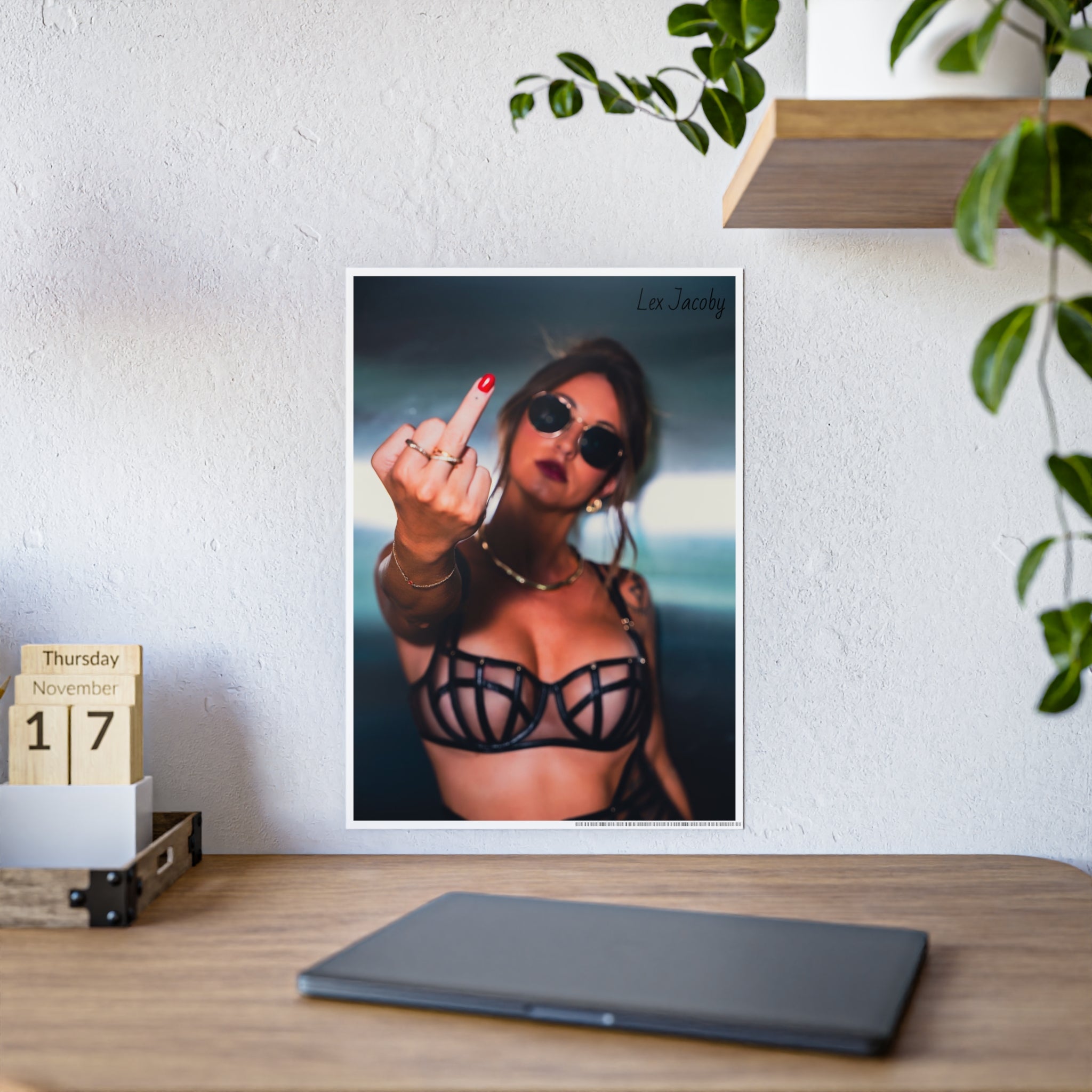 Sassy Middle Finger Pin-Up Poster