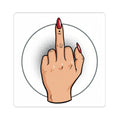 Middle Finger Sticker — Sassy Red-Nail Kiss-Cut Decal