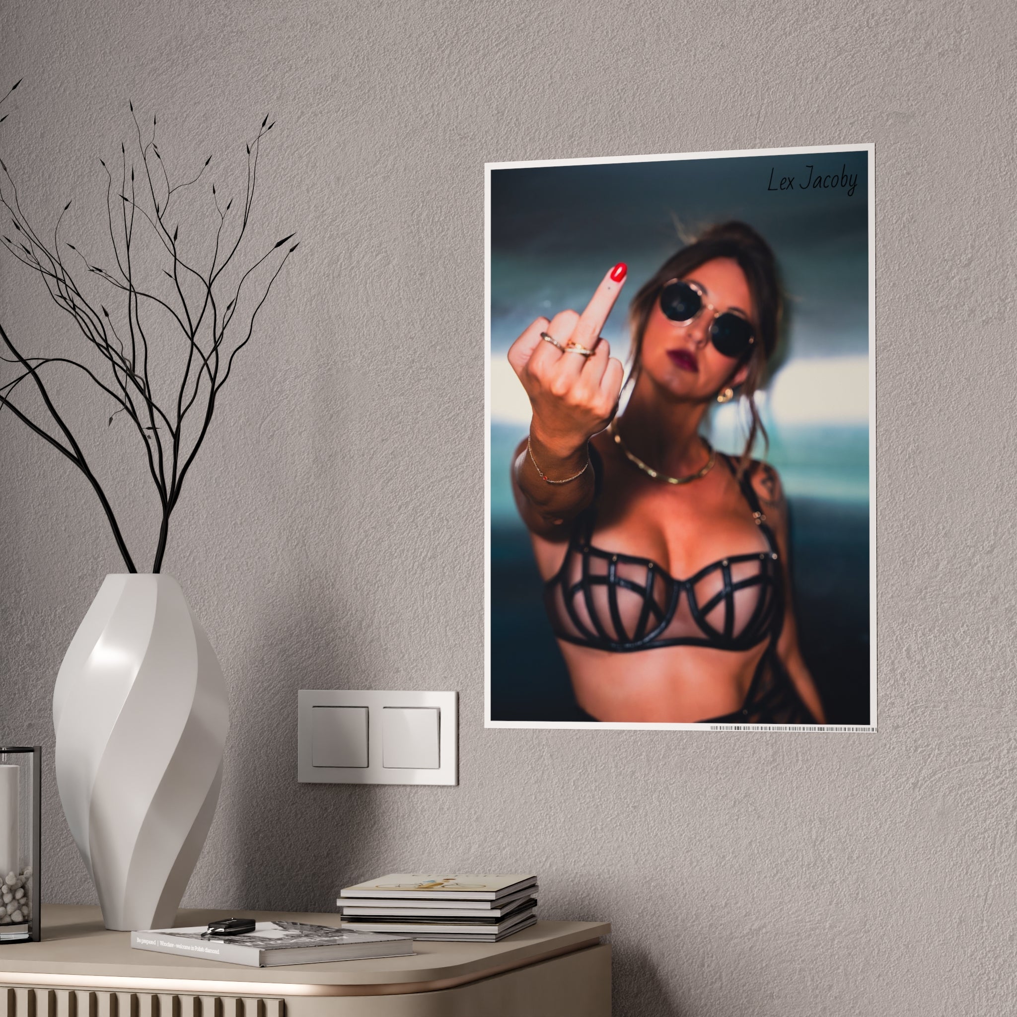 Sassy Middle Finger Pin-Up Poster