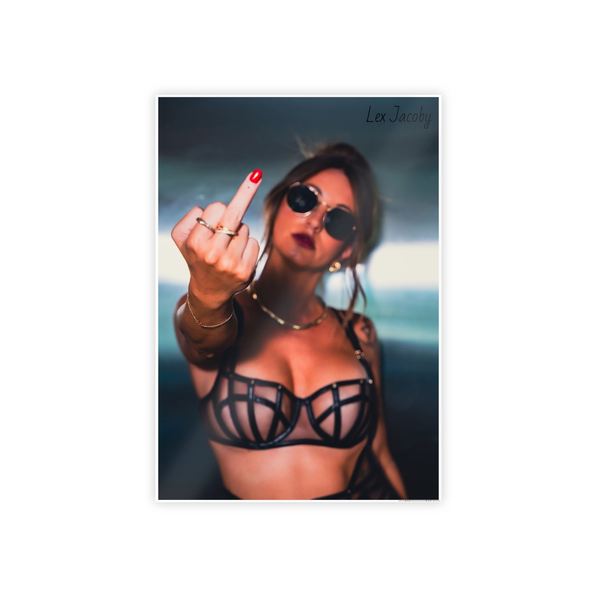 Sassy Middle Finger Pin-Up Poster