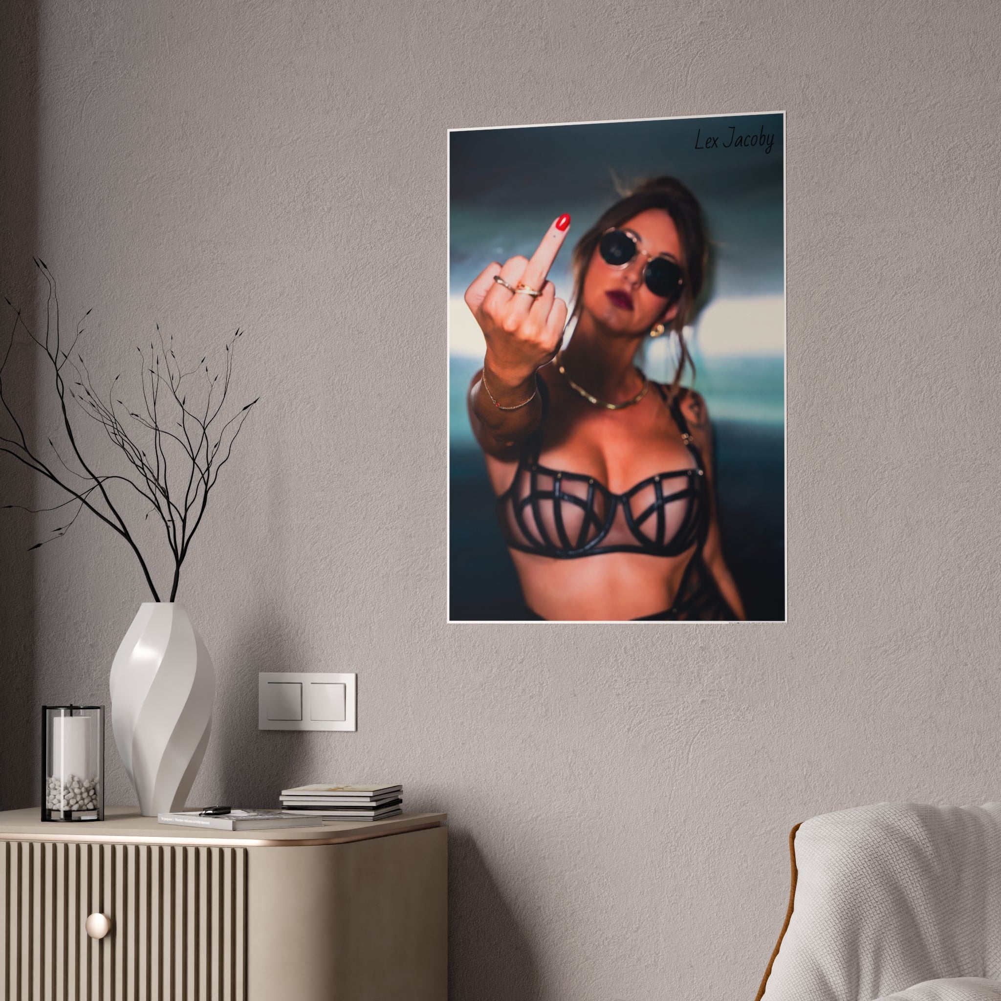 Sassy Middle Finger Pin-Up Poster