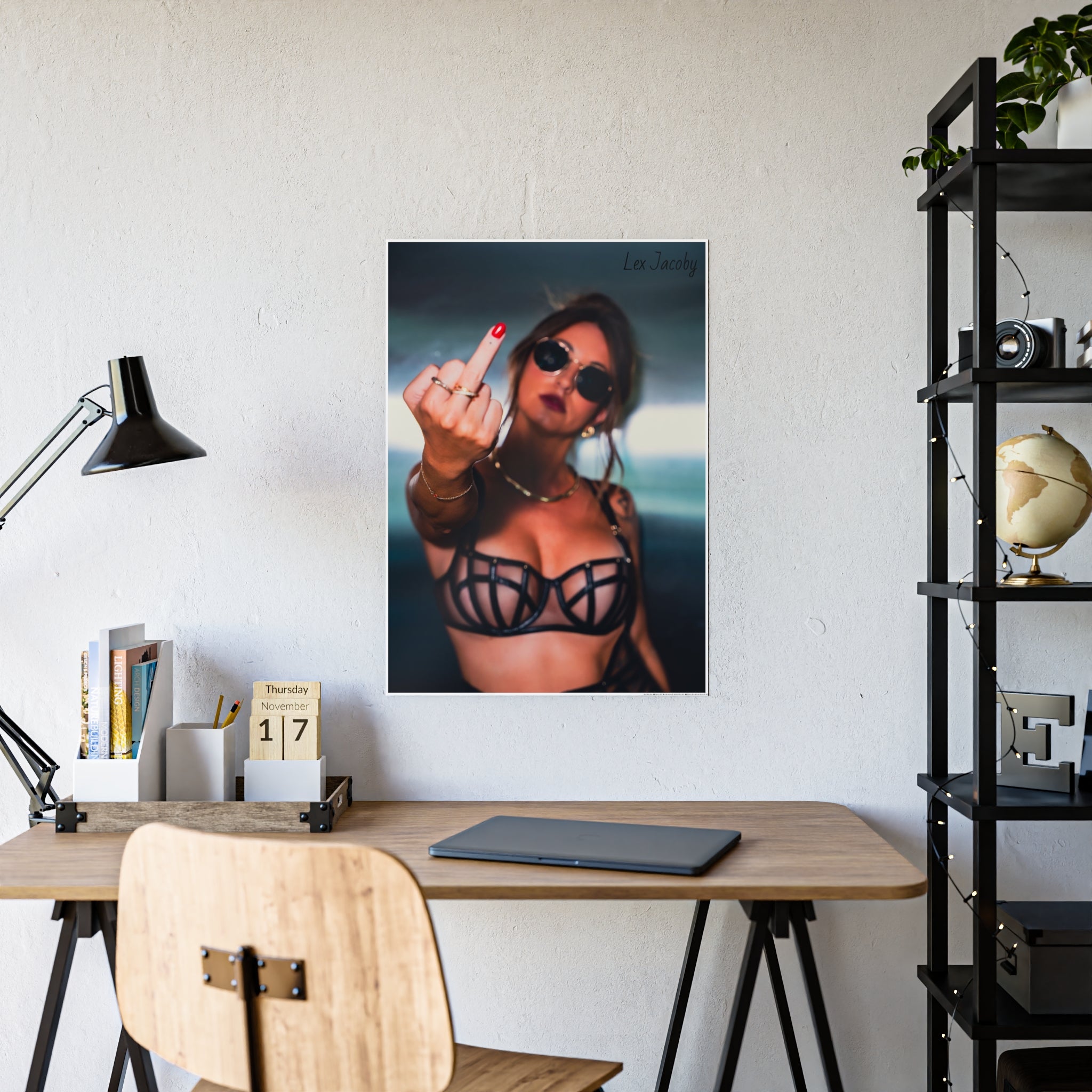 Sassy Middle Finger Pin-Up Poster